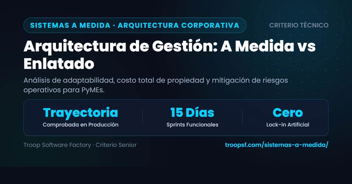 Sistema a medida o ERP enlatado: cuándo conviene cada uno